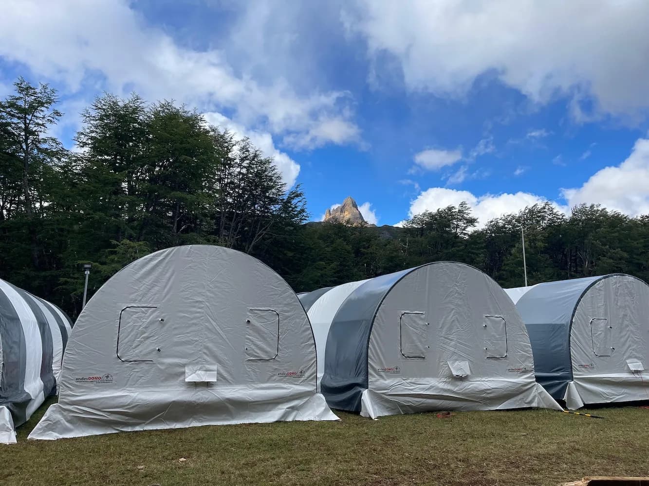 Industrial dome structures in mining or industrial setting